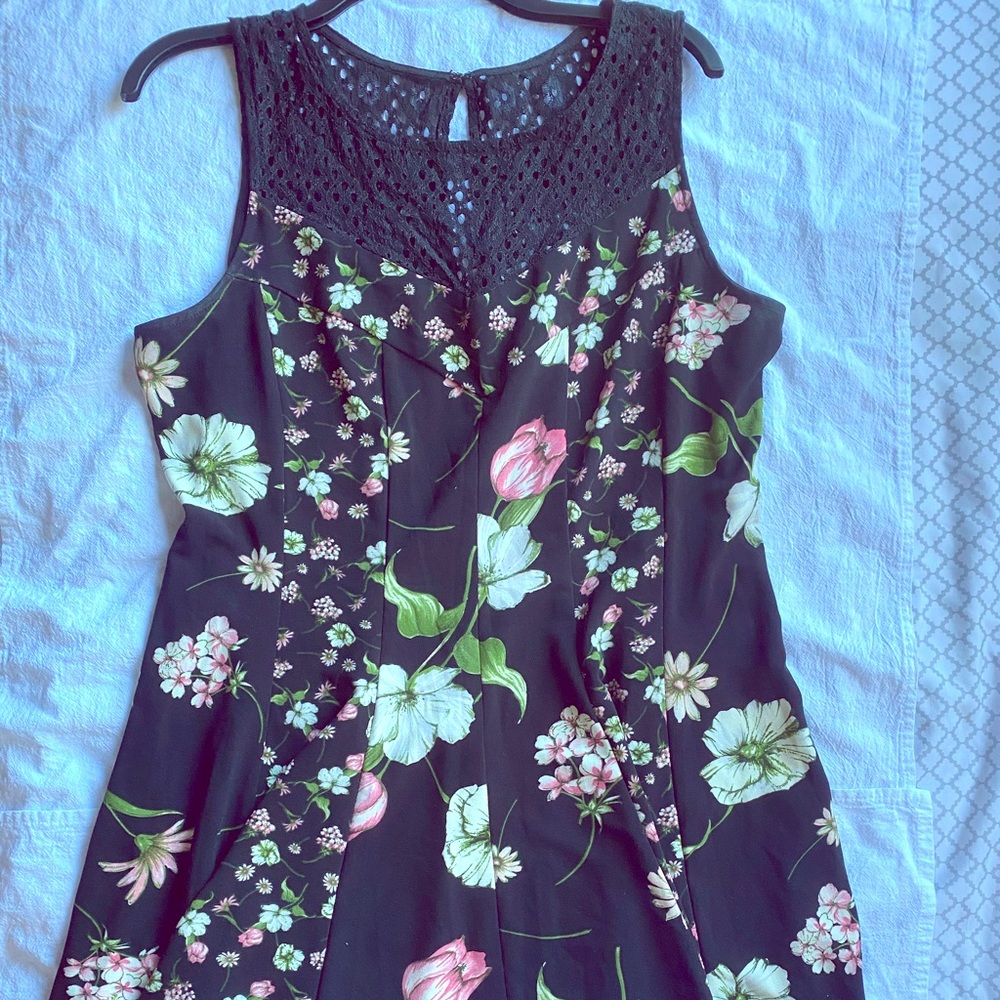 Black & Pink floral dress